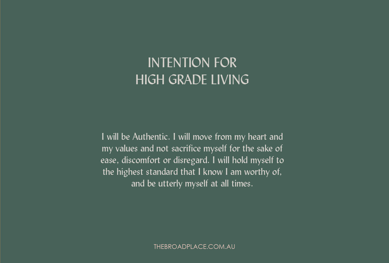 L E T T E R – AUTHENTICITY Intention Setting For The Week Ahead