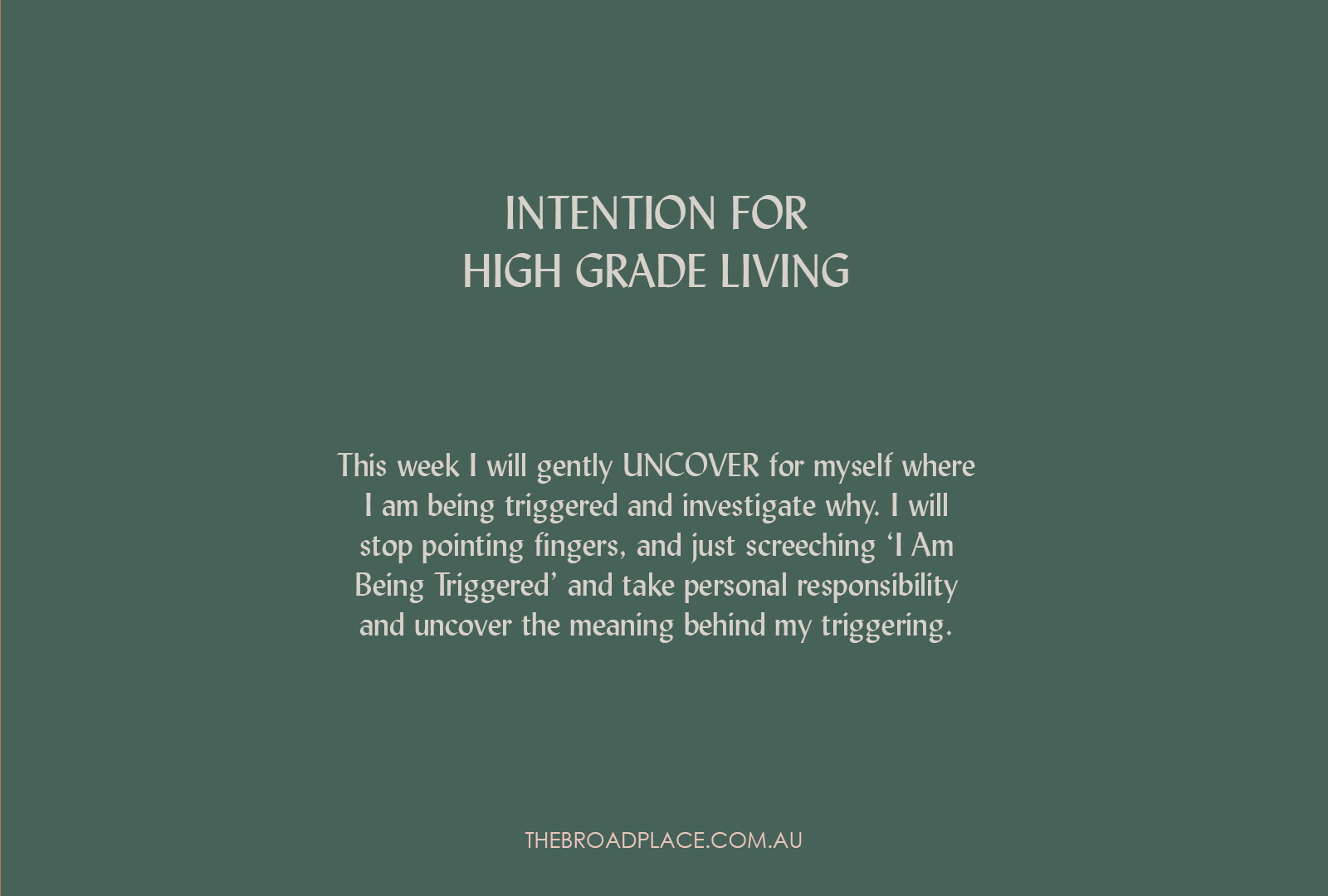 L E T T E R – UNCOVER Intention Setting For The Week Ahead