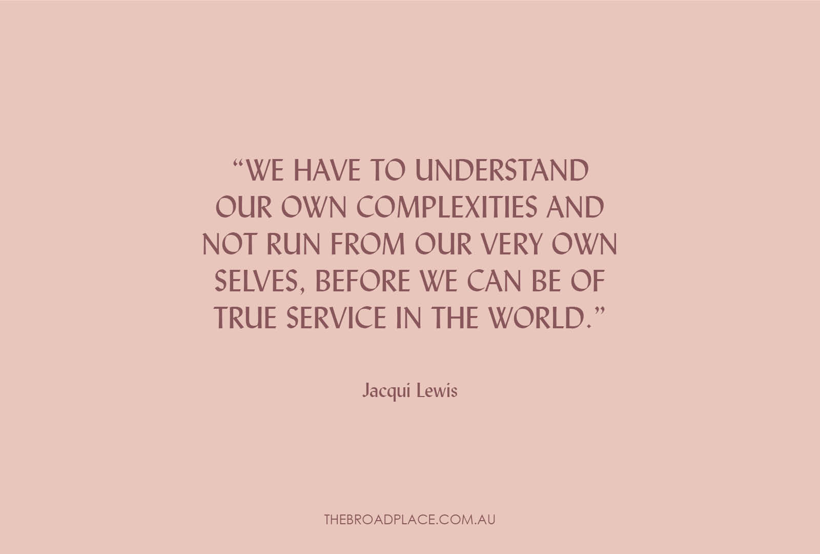L E T T E R from Jac – The Complexity of Being Human